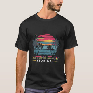 Daytona Beach Florida Zomervakantie Retro Design T-shirt