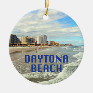 Daytona Beach foto met naam Keramisch Ornament