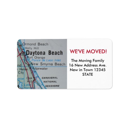 Daytona Beach Nous avons déménagé le étiquette (Devant)