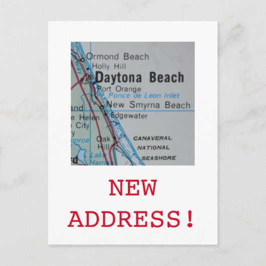 Daytona Beach Nouvelle adresse faire-part (Devant)