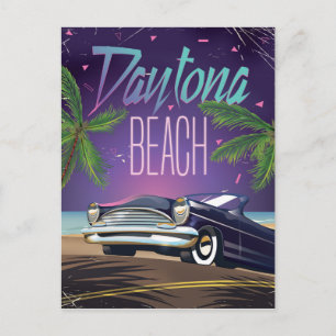Daytona Beach Oude Auto Reisposter Briefkaart