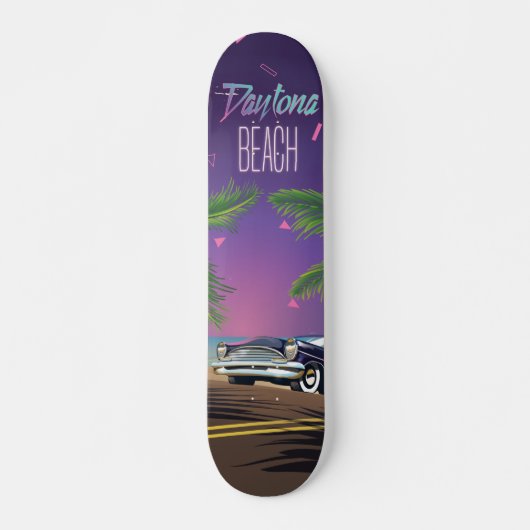 Daytona Beach Oude Auto Reisposter Skateboard (Voorkant)