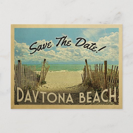 Daytona Beach Save the Date Nautical Aankondigingskaart (Voorkant)