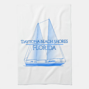 Daytona Beach Shores Coastal Nautical Sailing Sail Theedoek