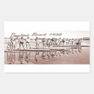 Daytona Beach Surf Group Foto Rechthoekige Sticker