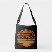 Daytona strand zonsondergang retro landschap crossbody tas (Voorkant)
