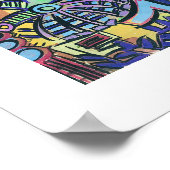 Daytripper-Handgeschilderde Abstracte Kunst Poster (Hoek)