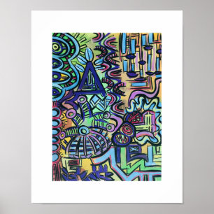 Daytripper-Handgeschilderde Abstracte Kunst Poster