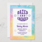 Dazed and Engaged Bachelorette Party Invitation Kaart (Voorkant)