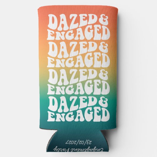 Dazed Engaged Typografie Retro Gradiënt (Achterkant)