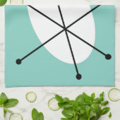 Dazzle Blue Text serviette de cuisine (Plié)