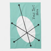 Dazzle Blue Text serviette de cuisine (Vertical)