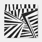dazzle camouflage(black) magneet (Voorkant)