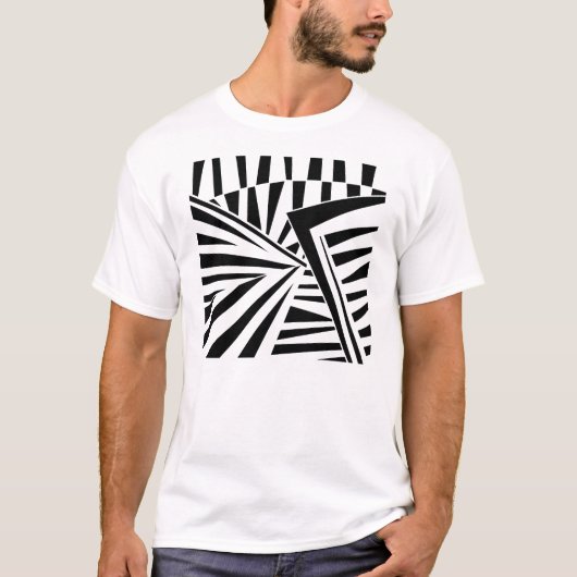 dazzle camouflage(black) t-shirt (Voorkant)