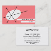 Dazzle carte de visite rose dos blanc (Devant / Derrière)