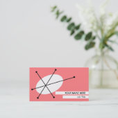 Dazzle carte de visite rose dos blanc (Debout devant)