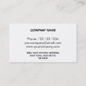 Dazzle carte de visite rose dos blanc (Dos)