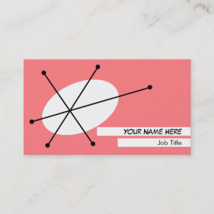 Dazzle carte de visite rose dos blanc