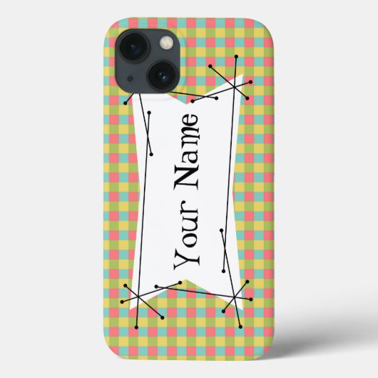 Dazzle Check 'Name' coque ipad horizontal (Verso)