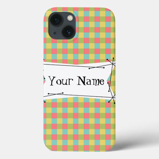 Dazzle Check 'Nom' iPad Mini coque vertical (Verso)