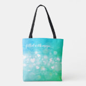 Dazzle Hearts en sterren op maat canvas tas (Achterkant)