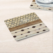 Dazzle II Vierkante Kartonnen Onderzetter (Schuin)