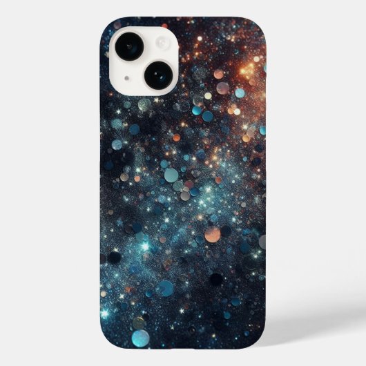 Dazzle in donkerblauw: de ultieme glitter Case-Mate iPhone case (Achterkant)