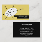 Dazzle Jaune carte de visite noir dos (Devant / Derrière)