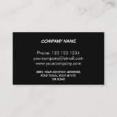 Dazzle Jaune carte de visite noir dos (Dos)