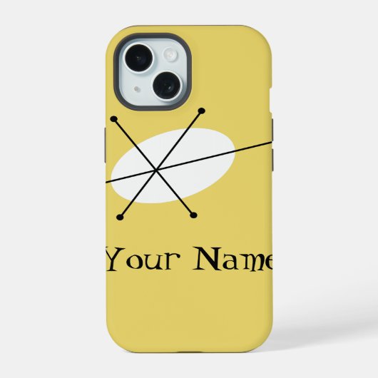 Dazzle Jaune 'Nom' coque iphone vertical (Verso)