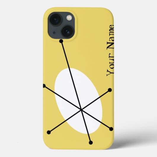 Dazzle Jaune 'Votre Nom' iPad Mini coque (Verso)