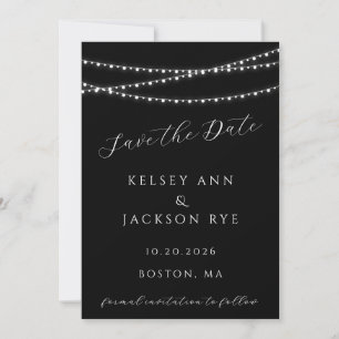 Dazzle Me Chic Wedding Save the Date Kaart