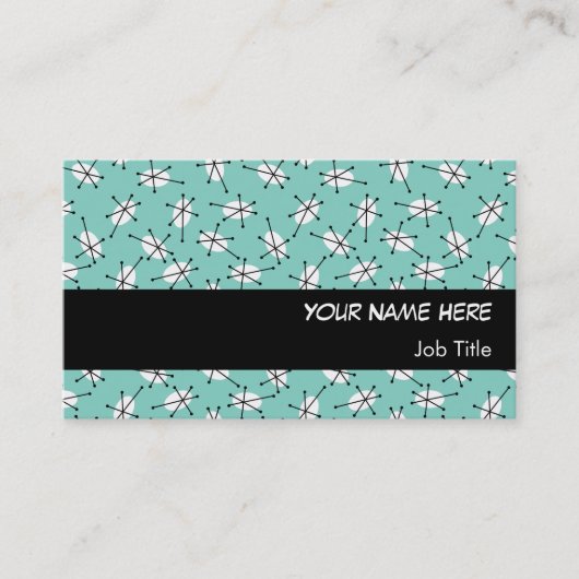 Dazzle Multi Blue carte de visite bande noire (Devant)