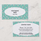 Dazzle Multi Blue visitekaartje ovaal wit (Voorkant / Achterkant)