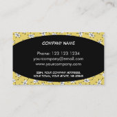 Dazzle Multi Jaune carte de visite ovale noir (Dos)