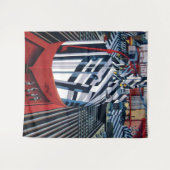 Dazzle-schepen in Drydock in de Abstracte kunst va Wandkleed (Voorkant (horizontaal))