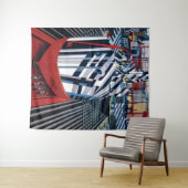 Dazzle-schepen in Drydock in de Abstracte kunst va Wandkleed (In Situ (horizontaal))