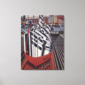 Dazzle-ships in Drydock verpakte canvas print (Voorkant)