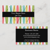 Dazzle Stripe carte de visite noir (Devant / Derrière)