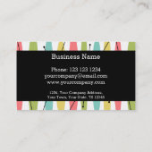 Dazzle Stripe carte de visite noir (Dos)