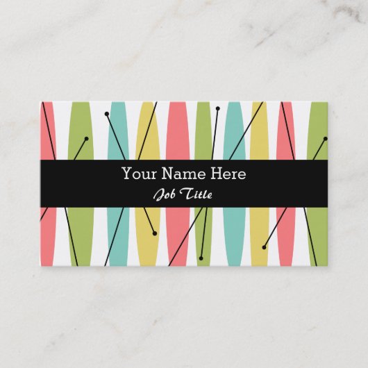 Dazzle Stripe carte de visite noir (Devant)