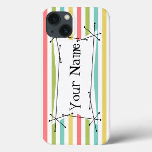 Dazzle Stripe Classic Name iPad Mini horizontaal iPhone 13 Hoesje