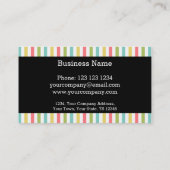 Dazzle Stripe Classic visitekaartje zwart (Achterkant)