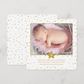 Dazzling Aankomst Vierkant Foto Geboorteaankondigi Aankondiging (Voorkant / Achterkant)
