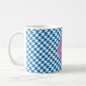 Dazzling Blue Houndstooth Monogram Mok (Links)