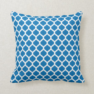 Dazzling Blue Moroccan Pattern Sierkussennen Kussen