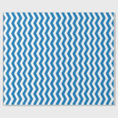 Dazzling Blue & White Chevron Pattern Cadeaupapier (Vlak)