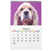 Dazzling Chiens Peintures 2012 Calendrier (Feb 2027)