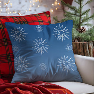 Dazzling Christmas Stars Kussen, Blauw Kussen