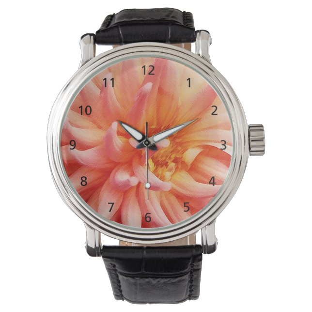 Dazzling Dahlia Flower Horloge (Voorkant)